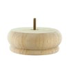 Architectural Products By Outwater 2 in x 5-1/2 in Unfinished Hardwood Round Bun Foot 3P5.11.00021